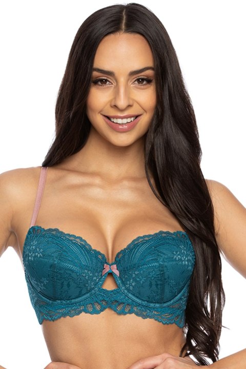 Biustonosz push up Biuetonosz Push-up Model 3525/11 Sybilla Turkus - Mat Biustonosz push up Biuetonosz Push-up Model 3525/11 Sybilla Turkus - Mat