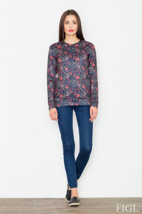 Bluza Damska Model M541 Wzór 59 Black - Figl Bluza Damska Model M541 Wzór 59 Black - Figl