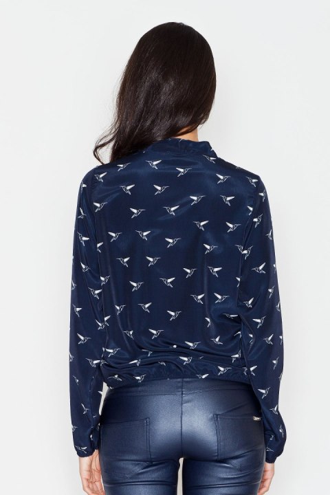 Bluzka Model 371 Navy - Figl Bluzka Model 371 Navy - Figl