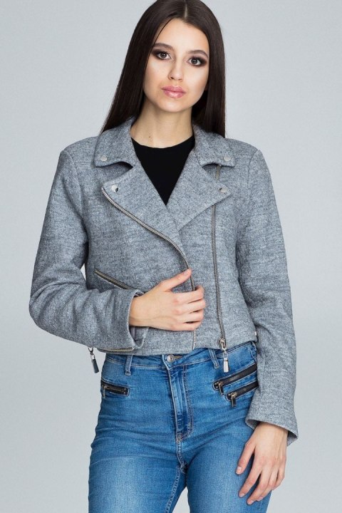 Kurtka Damska Model M607 Grey - Figl Kurtka Damska Model M607 Grey - Figl