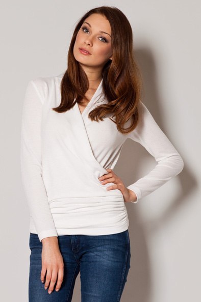 Sweter Damski Model 247 Ecru - Figl Sweter Damski Model 247 Ecru - Figl
