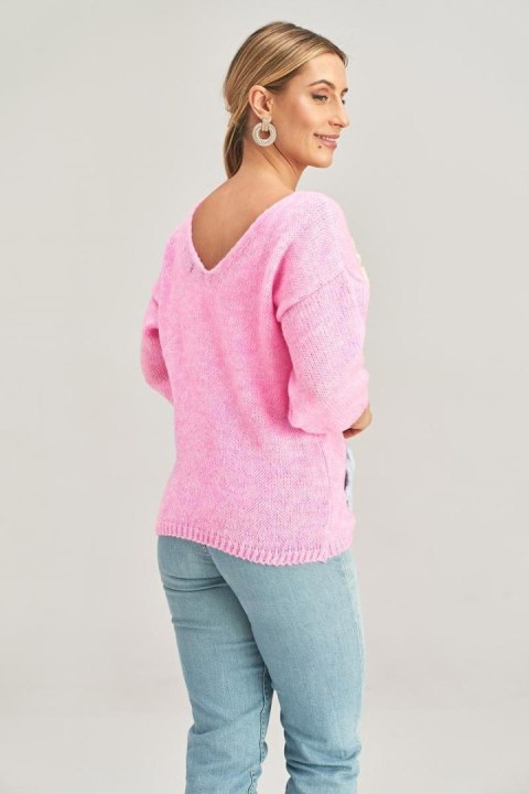 Sweter Damski Model M994 Pink - Figl Sweter Damski Model M994 Pink - Figl