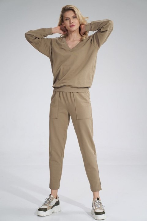 Bluza Damska Model M799 Beige - Figl Bluza Damska Model M799 Beige - Figl