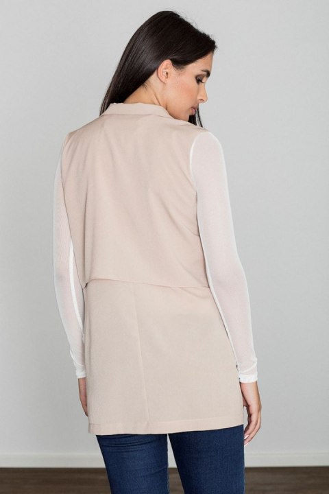 Kamizelka Damska Model M560 Beige - Figl Kamizelka Damska Model M560 Beige - Figl