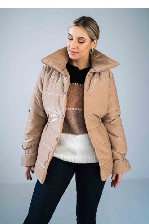 Kurtka Damska Model M933 Beige - Figl Kurtka Damska Model M933 Beige - Figl