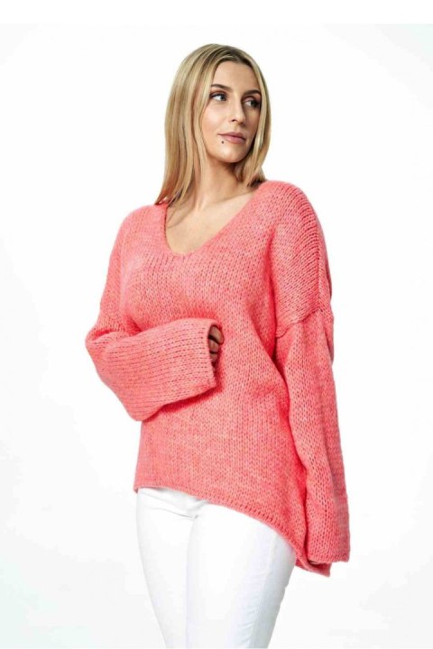 Sweter Damski Model M899 Coral - Figl Sweter Damski Model M899 Coral - Figl