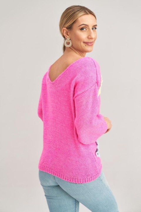 Sweter Damski Model M994 Fuksja - Figl Sweter Damski Model M994 Fuksja - Figl