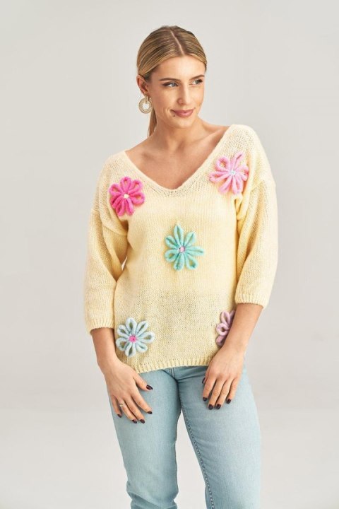 Sweter Damski Model M994 Yellow - Figl Sweter Damski Model M994 Yellow - Figl