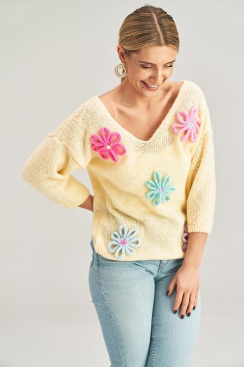 Sweter Damski Model M994 Yellow - Figl Sweter Damski Model M994 Yellow - Figl