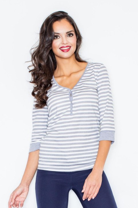 Bluzka Model 289 Grey - Figl Bluzka Model 289 Grey - Figl