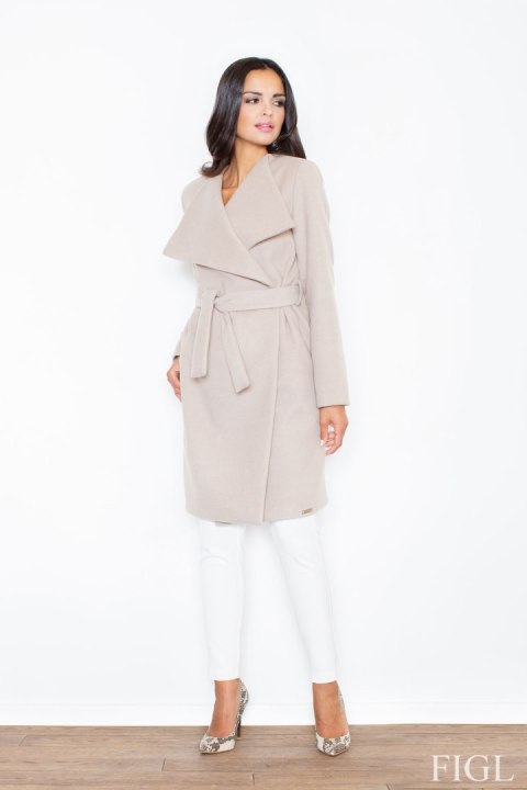 Płaszcz Damski Model M408 Beige - Figl Płaszcz Damski Model M408 Beige - Figl