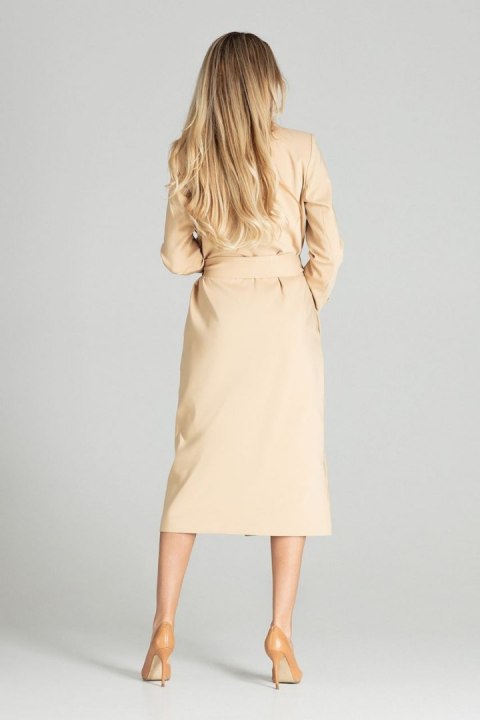 Płaszcz Damski Model M698 Beige - Figl Płaszcz Damski Model M698 Beige - Figl