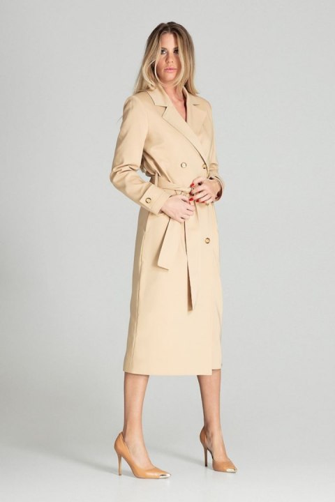 Płaszcz Damski Model M698 Beige - Figl Płaszcz Damski Model M698 Beige - Figl