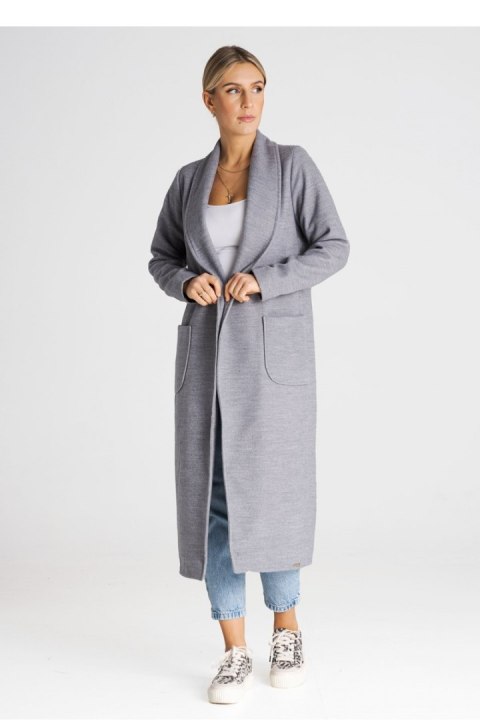 Płaszcz Damski Model M991 Grey - Figl Płaszcz Damski Model M991 Grey - Figl