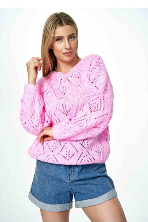 Sweter Damski Model M887 Pink - Figl Sweter Damski Model M887 Pink - Figl