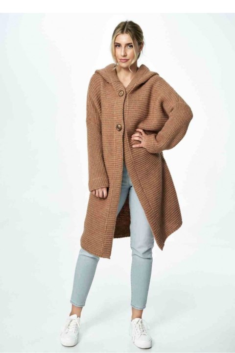 Sweter Kardigan Model M884 Light Brown - Figl Sweter Kardigan Model M884 Light Brown - Figl