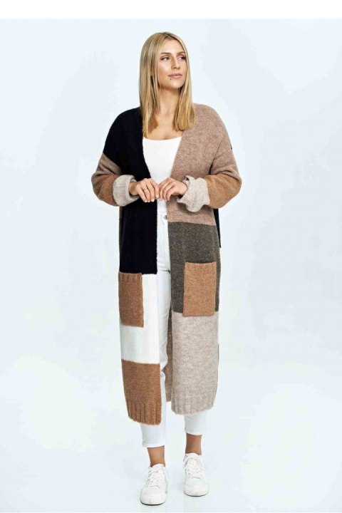 Sweter Kardigan Model M896 Black/Brown - Figl Sweter Kardigan Model M896 Black/Brown - Figl