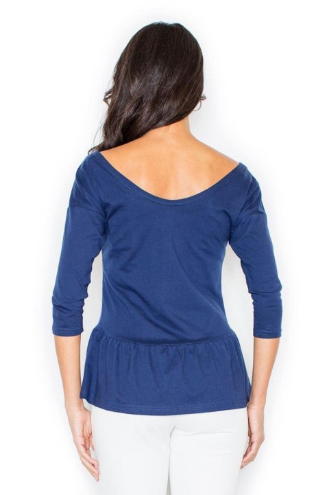 Bluzka Model 233 Navy - Figl Bluzka Model 233 Navy - Figl