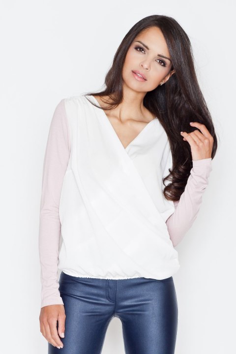 Bluzka Model 375 Pink - Figl Bluzka Model 375 Pink - Figl