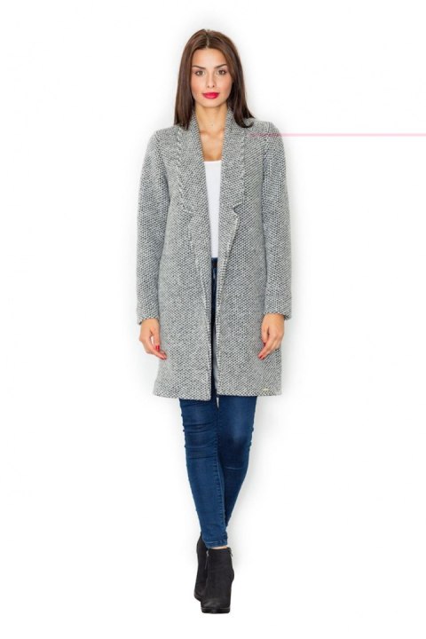 Płaszcz Damski Model M527 Grey - Figl Płaszcz Damski Model M527 Grey - Figl