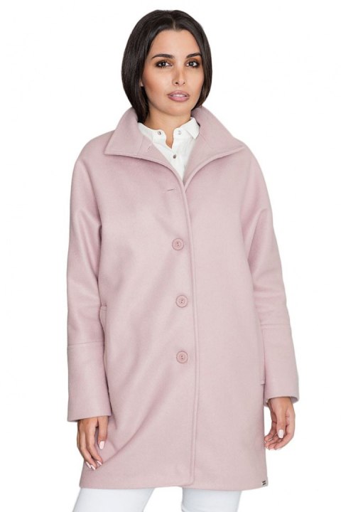 Płaszcz Damski Model M589 Pink - Figl Płaszcz Damski Model M589 Pink - Figl