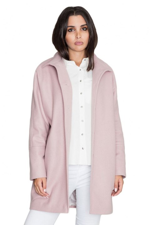 Płaszcz Damski Model M589 Pink - Figl Płaszcz Damski Model M589 Pink - Figl