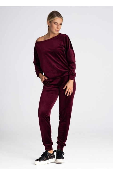 Spodnie Dresowe Model M965 Bordo - Figl Spodnie Dresowe Model M965 Bordo - Figl