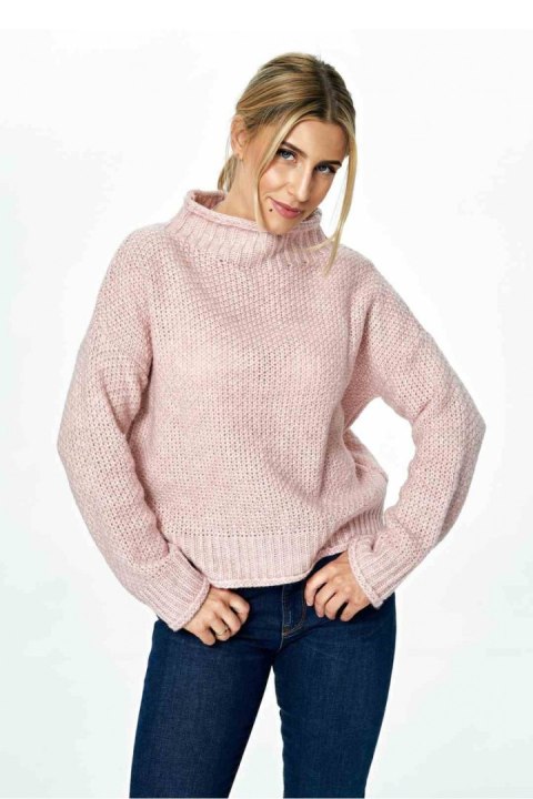 Sweter Damski Model M886 Light Pink - Figl Sweter Damski Model M886 Light Pink - Figl