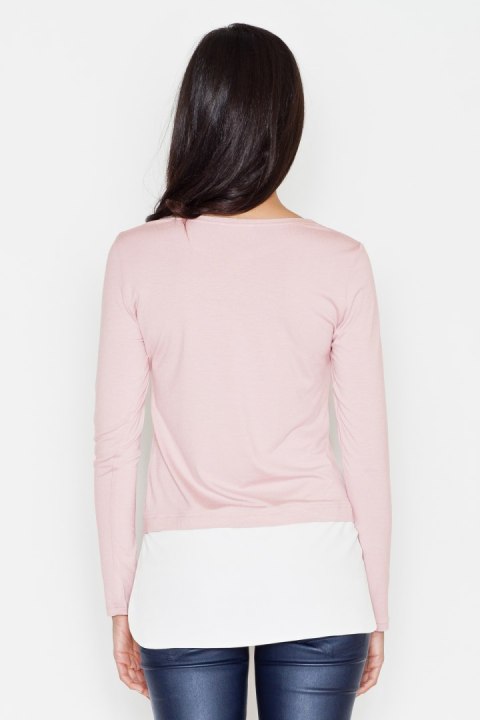 Bluzka Model 374 Pink - Figl Bluzka Model 374 Pink - Figl