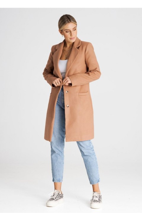 Płaszcz Damski Model M989 Beige - Figl Płaszcz Damski Model M989 Beige - Figl