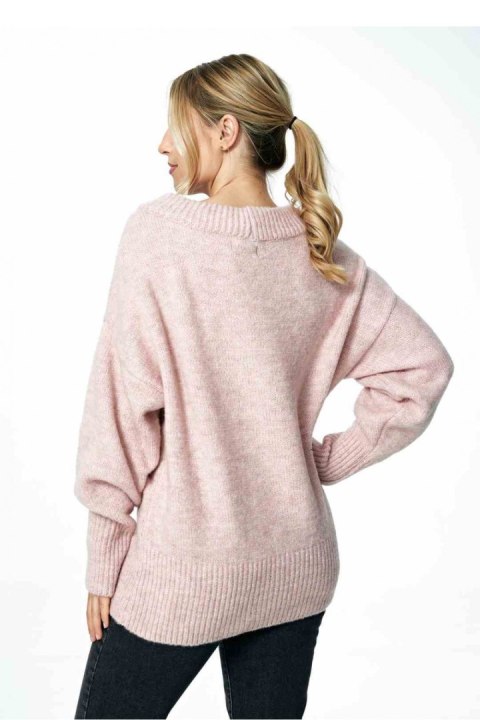 Sweter Damski Model M882 Light Pink - Figl Sweter Damski Model M882 Light Pink - Figl