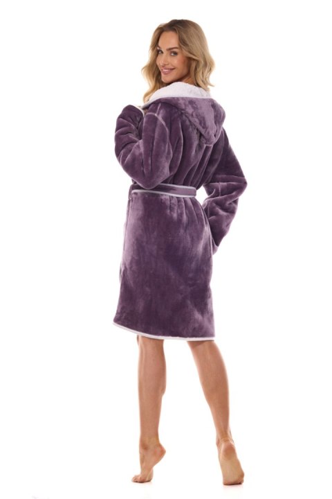 Szlafrok Damski Model Sara Short 2417 Amethyst - L&L collection Szlafrok Damski Model Sara Short 2417 Amethyst - L&L collection