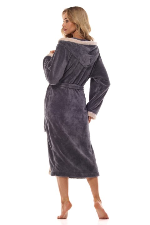 Szlafrok Damski Model Tess Long 2419 Onyx - L&L collection Szlafrok Damski Model Tess Long 2419 Onyx - L&L collection