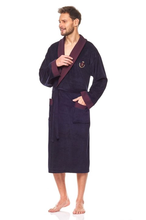 Szlafrok Męska Model Duke 9102 Navy - L&L collection Szlafrok Męska Model Duke 9102 Navy - L&L collection