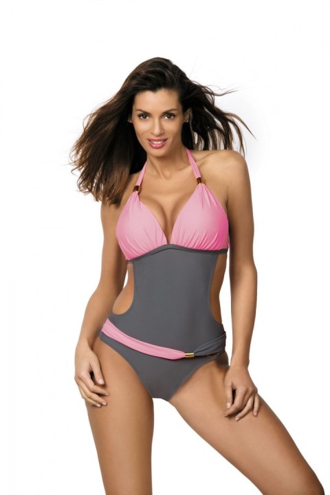 Jednoczęściowy strój kąpielowy Kostium Kąpielowy Model Beatrix Ardesia-Hollywood M-337 Pink/Grey - Marko Jednoczęściowy strój kąpielowy Kostium Kąpielowy Model Beatrix Ardesia-Hollywood M-337 Pink/Grey - Marko