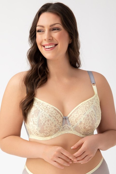Biustonosz Soft Model Limoncello K772 Yellow/Grey - Gorsenia Lingerie Biustonosz Soft Model Limoncello K772 Yellow/Grey - Gorsenia Lingerie
