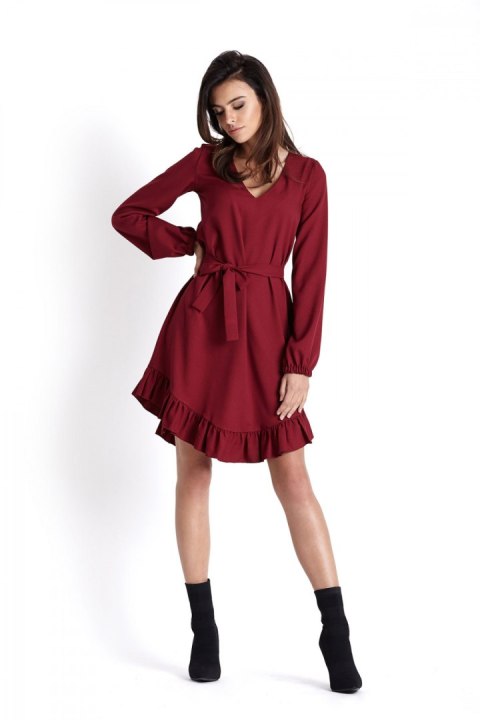 Sukienka Model Masha 224 Bordo - IVON Sukienka Model Masha 224 Bordo - IVON