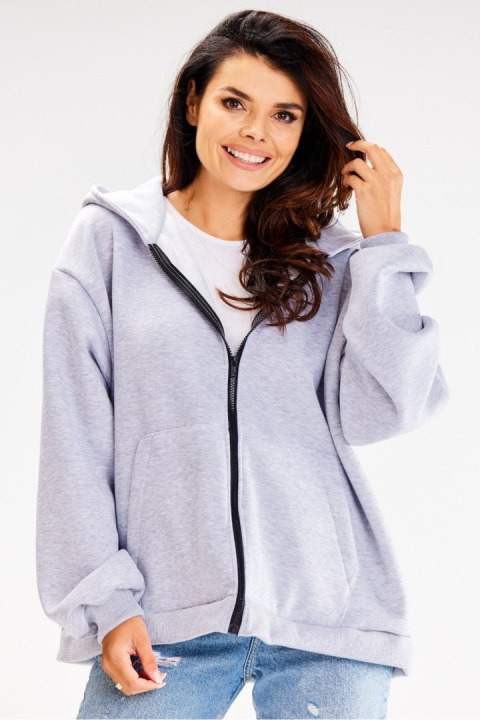Bluza Damska Model A610 Grey - awama Bluza Damska Model A610 Grey - awama