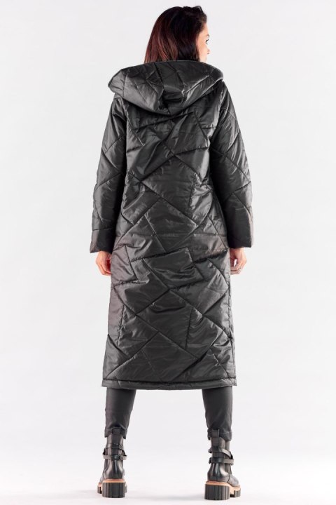 Płaszcz Damski Model A542 Black - awama Płaszcz Damski Model A542 Black - awama