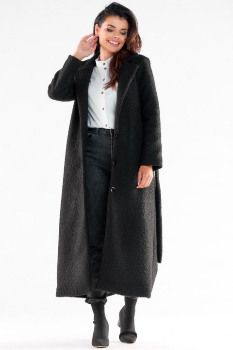 Płaszcz Damski Model A547 Black - awama Płaszcz Damski Model A547 Black - awama