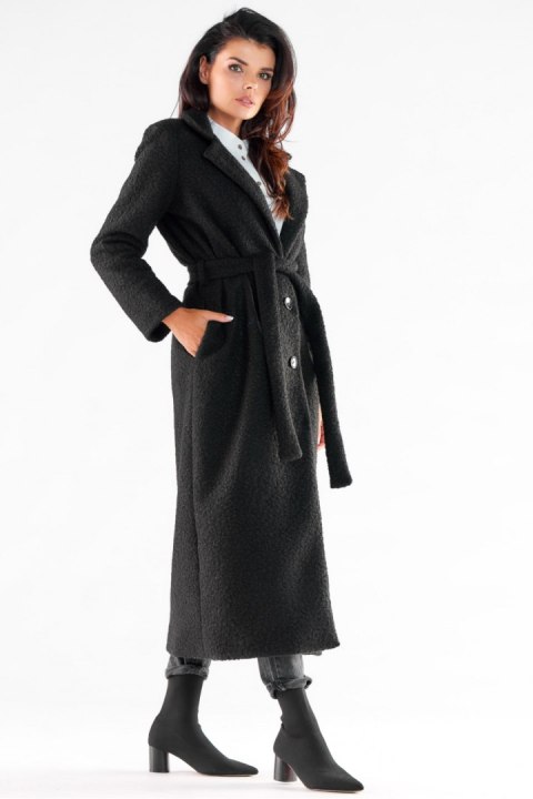 Płaszcz Damski Model A547 Black - awama Płaszcz Damski Model A547 Black - awama