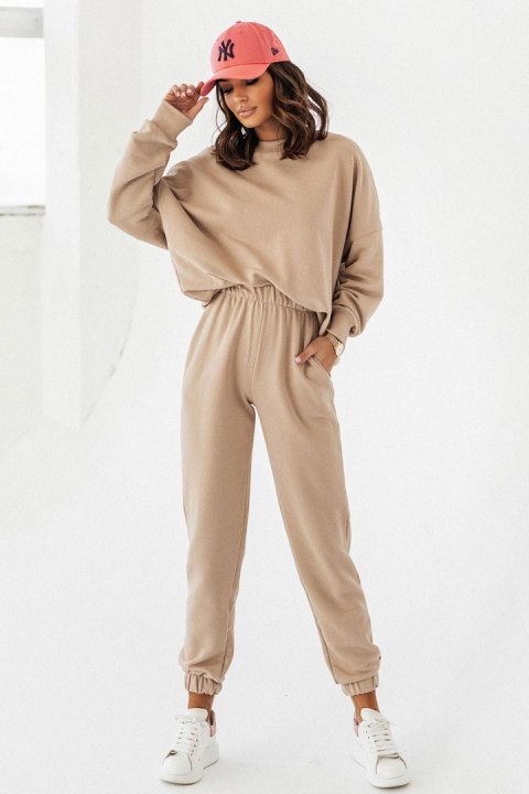 Spodnie Dresowe Model Morelli T23 Beige - IVON Spodnie Dresowe Model Morelli T23 Beige - IVON