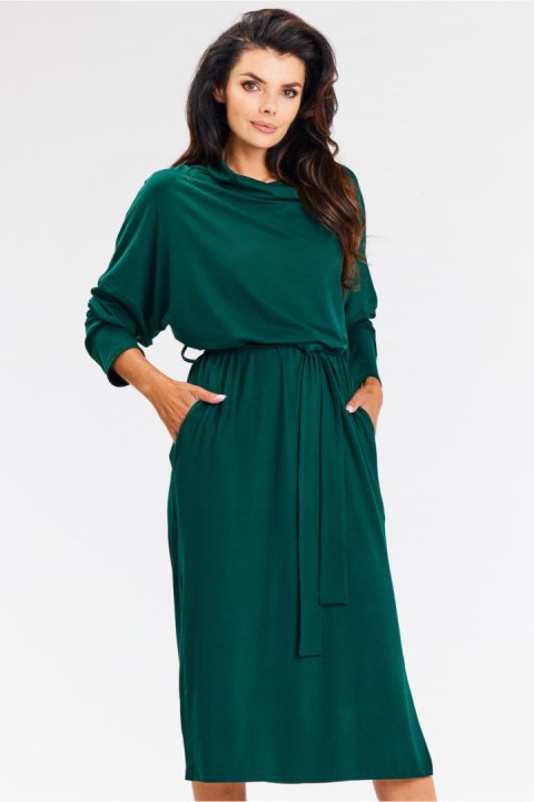 Sukienka Model A671 Bottle Green - awama Sukienka Model A671 Bottle Green - awama