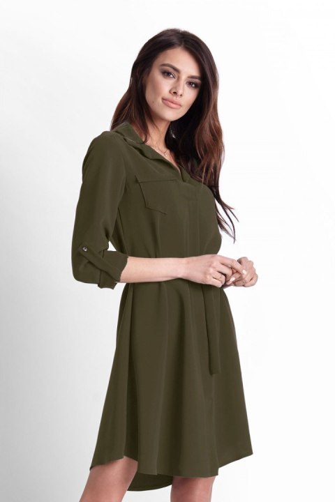 Sukienka Model Octavia 244 Khaki - IVON Sukienka Model Octavia 244 Khaki - IVON