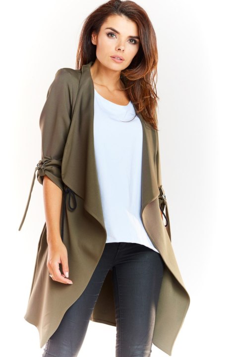 Bluza Damska Model A335 Khaki - awama Bluza Damska Model A335 Khaki - awama