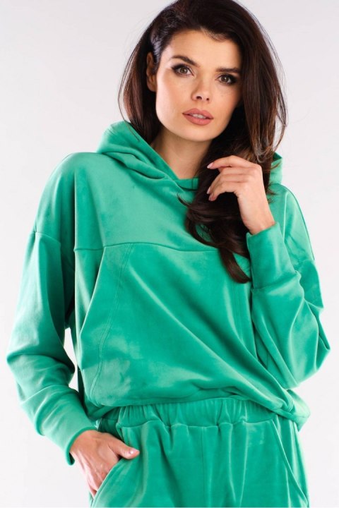 Bluza Damska Model A412 Green - awama Bluza Damska Model A412 Green - awama
