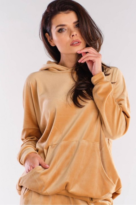 Bluza Damska Model A420 Beige - awama Bluza Damska Model A420 Beige - awama