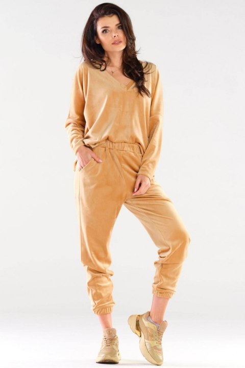 Bluzka Damska Model A417 Beige - awama Bluzka Damska Model A417 Beige - awama