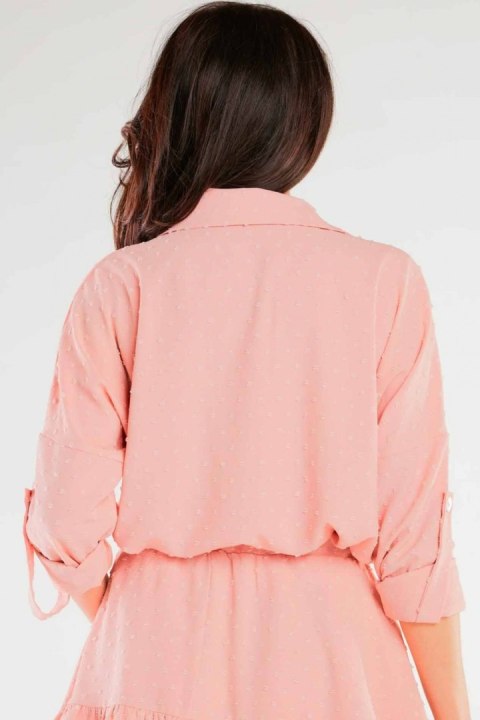 Koszula Damska Model A425 Powder Pink - awama Koszula Damska Model A425 Powder Pink - awama