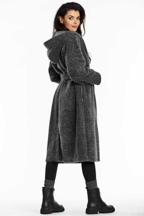 Płaszcz Damski Model A682 Grey - awama Płaszcz Damski Model A682 Grey - awama